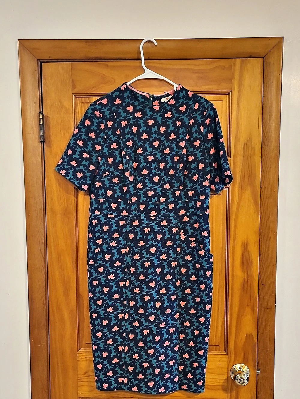Boden Dress Floral Mini Dress Blue & Pink Size 10R Like New
